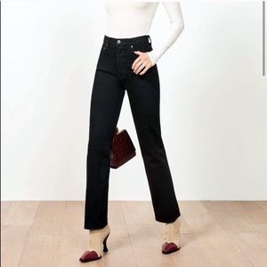 Reformation Cynthia hi row relaxed jeans
